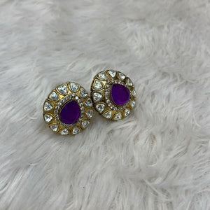 Purple stone earrings