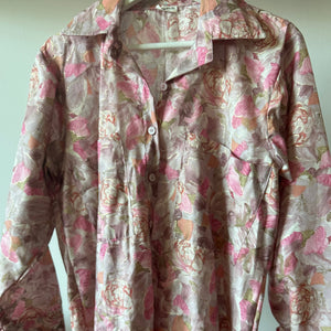 Pink Muslin Printed Shirt