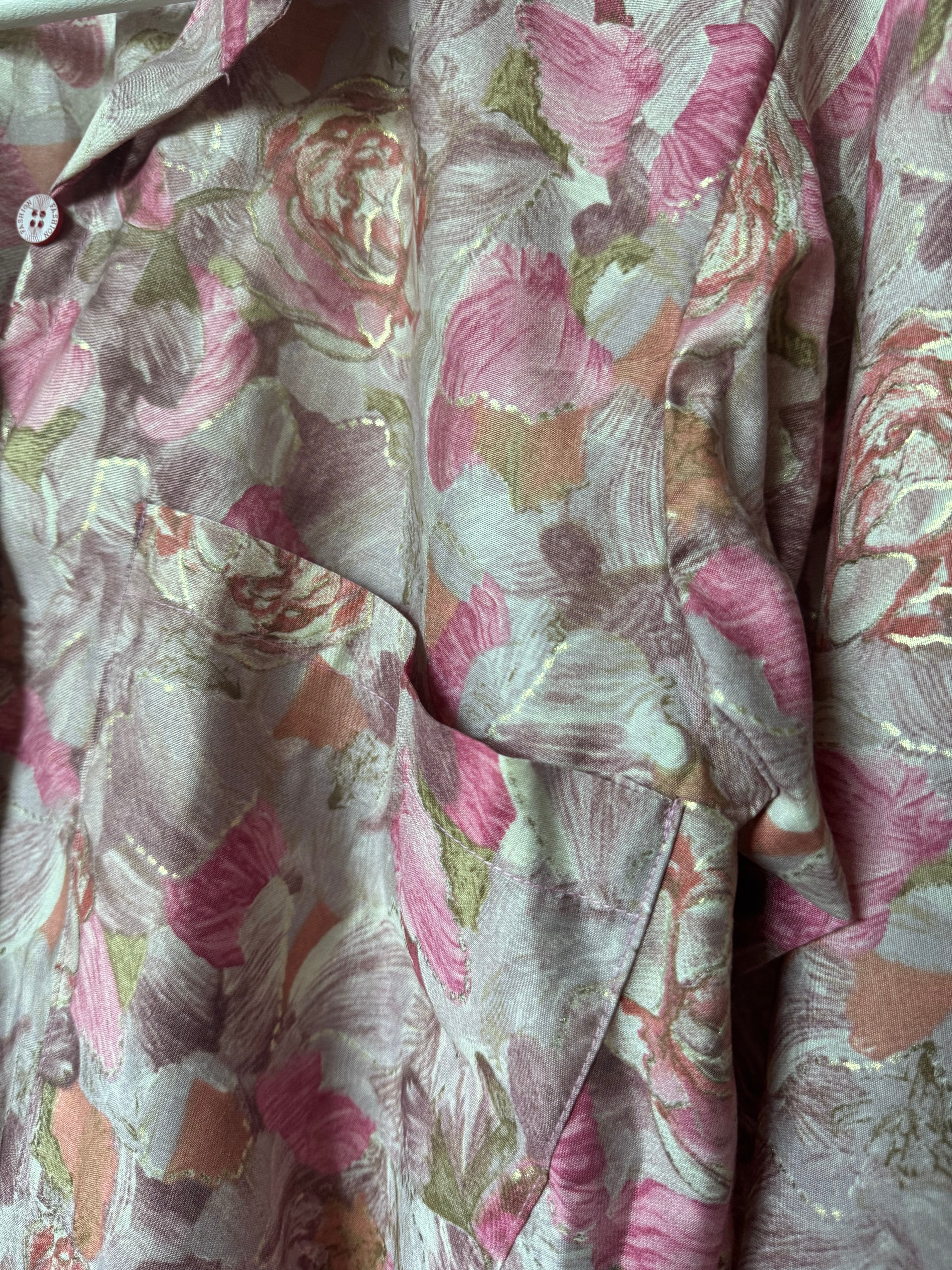 Pink Muslin Printed Shirt